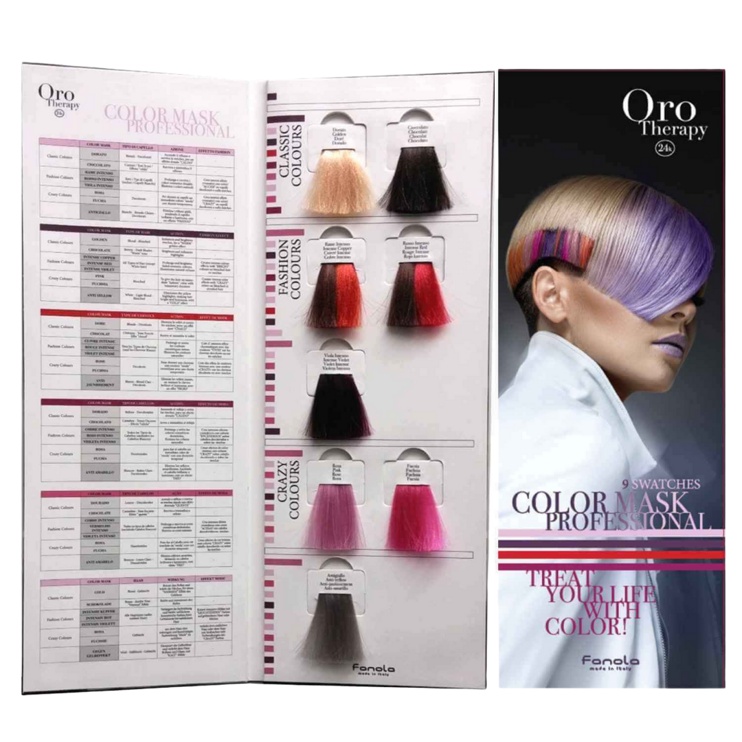 Fanola ORO PURO Therapy Color Keratin Ergänzungsfarbkarte – 8 neue Nuancen