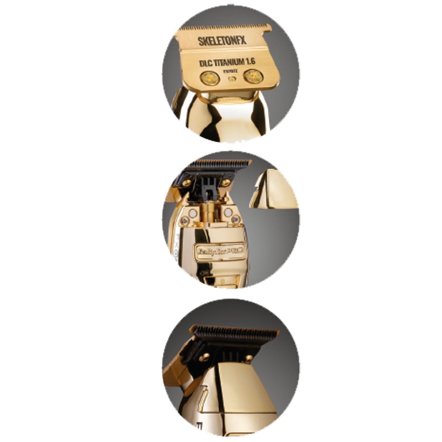 BaByliss Pro FXONE All-Metal Gold Skeleton Trimmer FX799GE