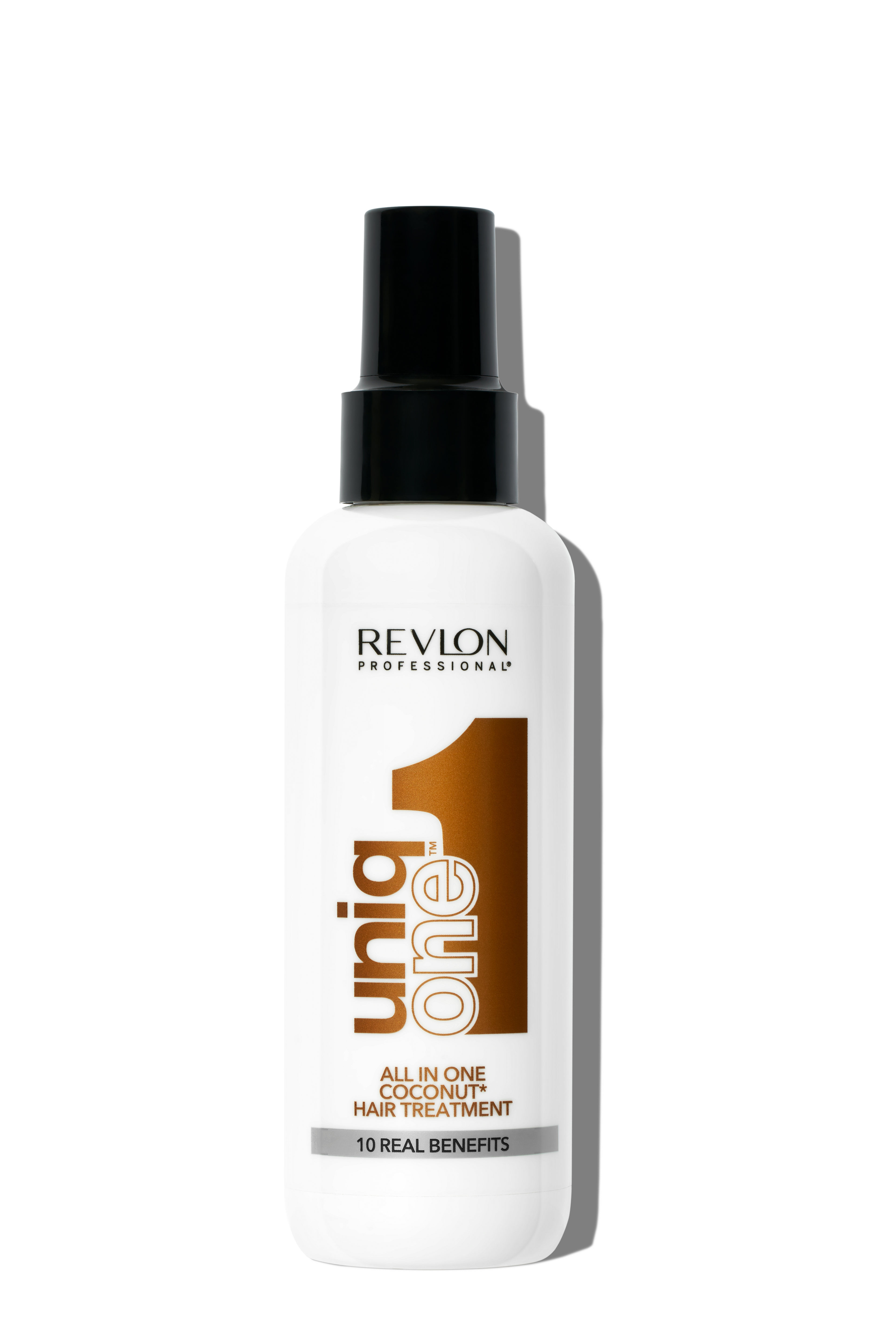 REVLON PROFESSIONAL UNIQONE Coconut Hair Treatment, vegane Sprühkur für trockenes & strapaziertes Haar, Hitzeschutz, Anti-Frizz, UV-Filter, 10-in-1 Leave-In Pflege