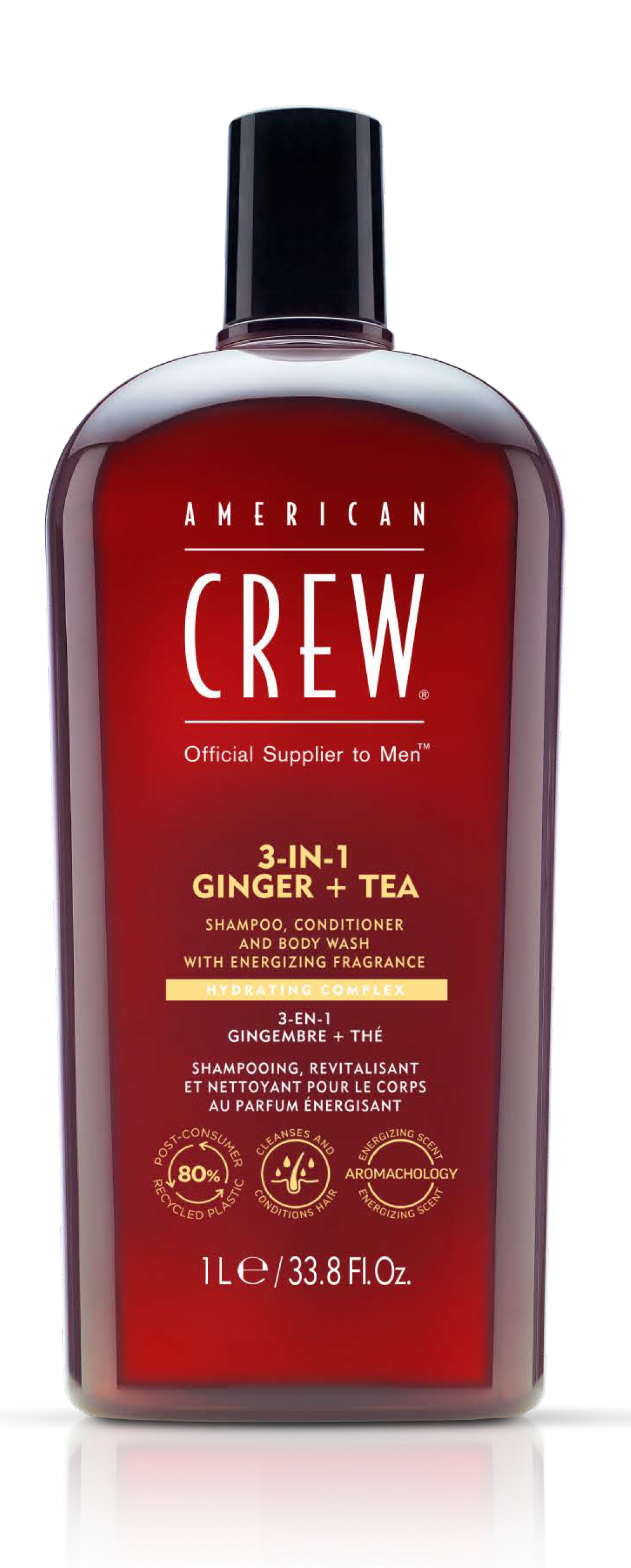 American Crew 3-in-1 Ginger & Tea Shampoo, Conditioner & Body Wash