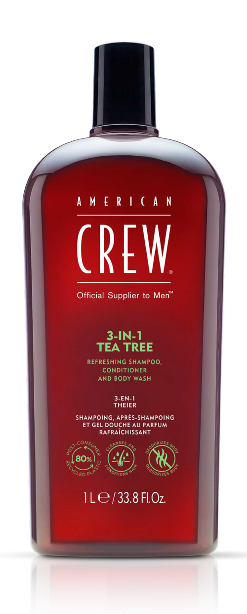 American Crew 3-in-1 Tea Tree Shampoo, Conditioner & Body Wash