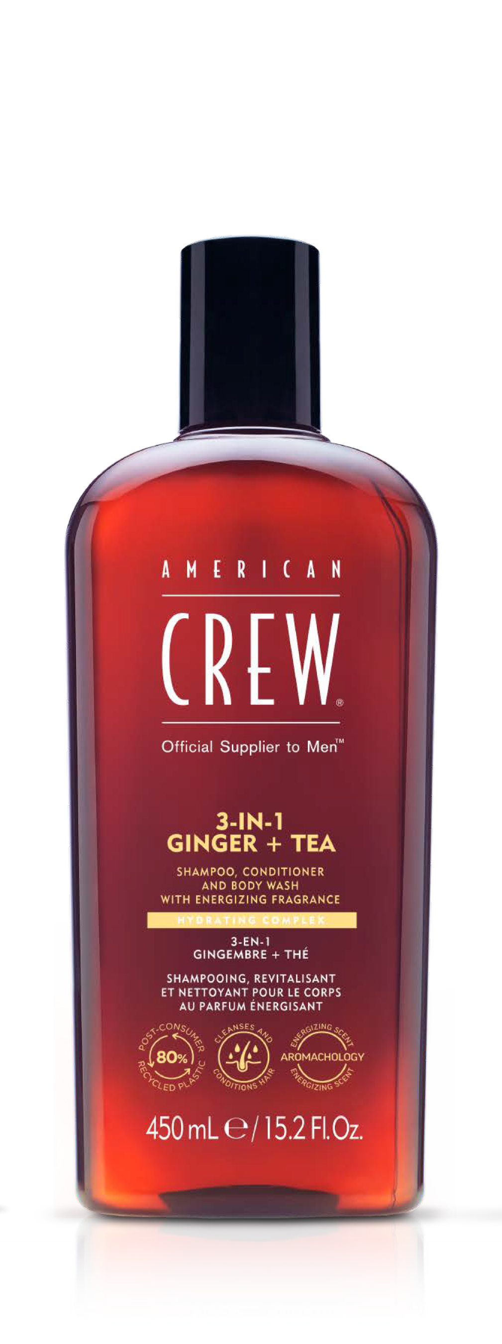 American Crew 3-in-1 Ginger & Tea Shampoo, Conditioner & Body Wash