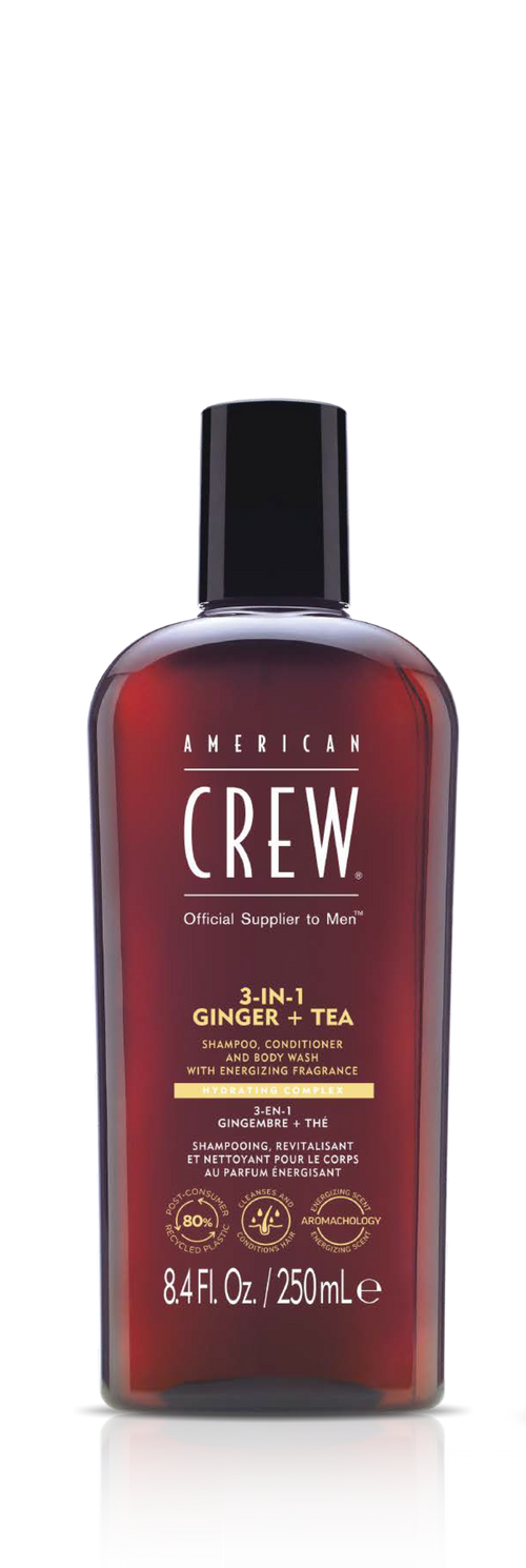 American Crew 3-in-1 Ginger & Tea Shampoo, Conditioner & Body Wash