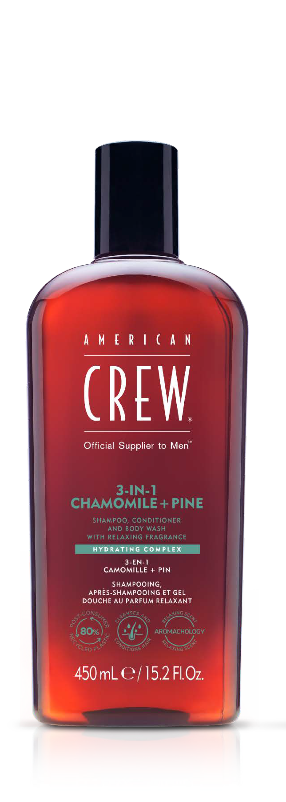 American Crew 3-in-1 Chamomile & Pine Shampoo, Conditioner & Body Wash