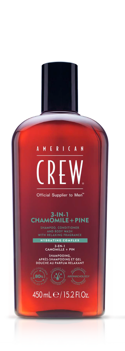 American Crew 3-in-1 Chamomile & Pine Shampoo, Conditioner & Body Wash