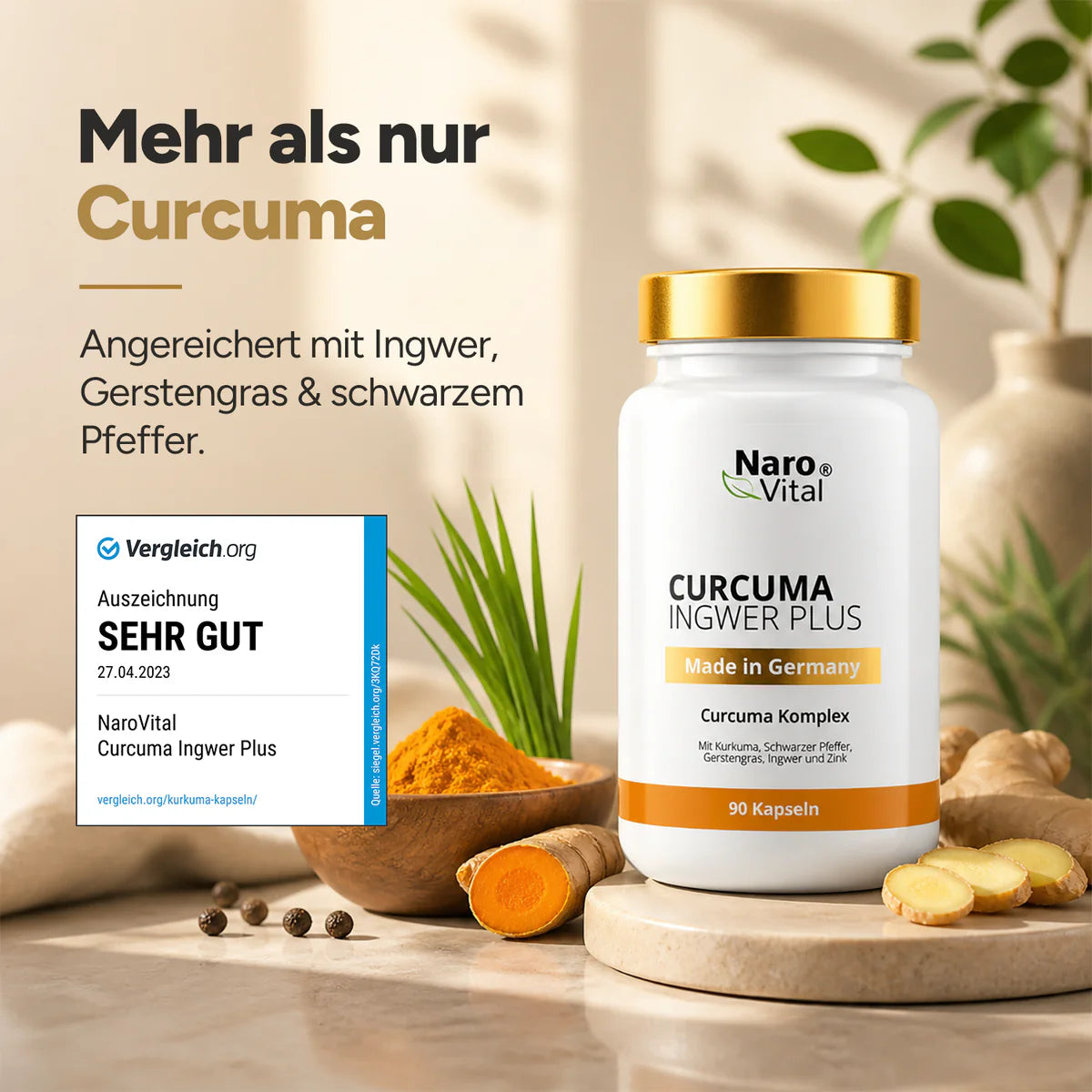 NaroVital Curcuma Ingwer Plus – Für aktives Wohlbefinden & natürliche Balance