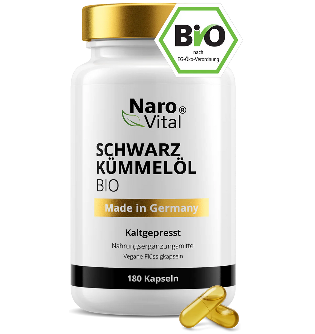 NaroVital Bio Schwarzkümmelöl – 100 % naturbelassen in Bio-Qualität