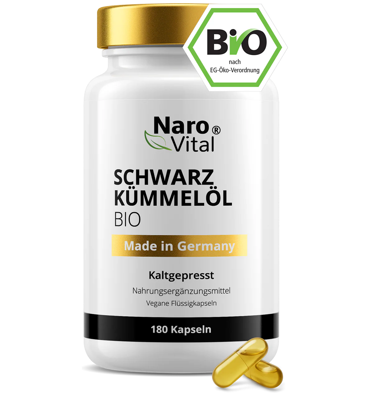 NaroVital Bio Schwarzkümmelöl – 100 % naturbelassen in Bio-Qualität