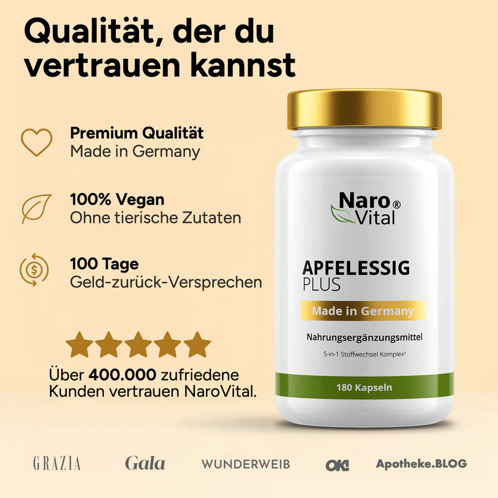 NaroVital Apfelessig Plus – Für Blutzucker & Stoffwechselbalance